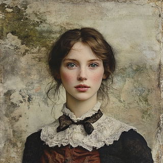 Giantkin Marginalia style, Midjourney V6.1: photographic portrait of female protagonist