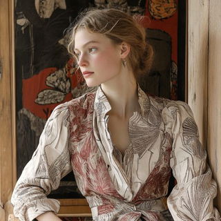 Parterre Gridworks style, Midjourney V6.1: photographic portrait of female protagonist