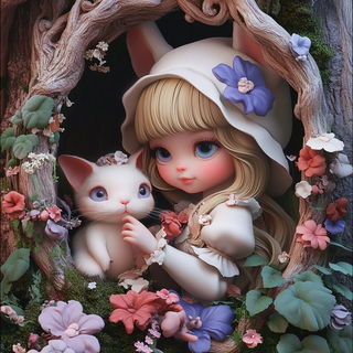Lithomarrow style, Midjourney V6.1: retro fairy-tale illustration