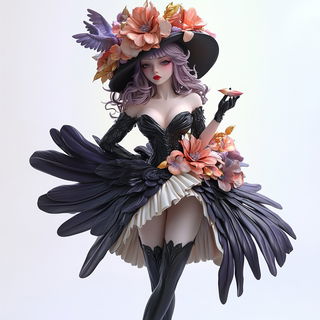 Lithomarrow style, Midjourney V6.1: haute-couture fashion outfit