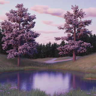 Lithomarrow style, Midjourney V6.1: realistic landscape photograph of quiet dawn