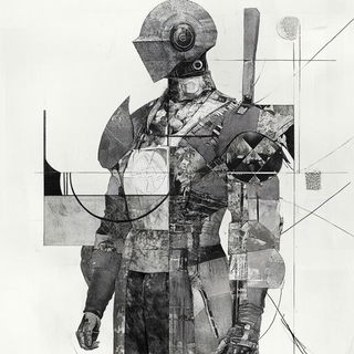 Tendrilcut style, Midjourney V6.1: concept art character design of retropunk steam knight