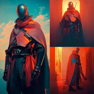 Pastelplacard style, Midjourney V6.1: concept art character design of retropunk steam knight