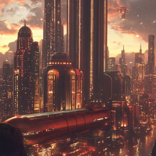 Cogtopiary style, Midjourney V6.1: megacity with futuristic bioarchitecture