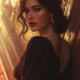 Cogtopiary style, Midjourney V6.1: photographic portrait of female protagonist