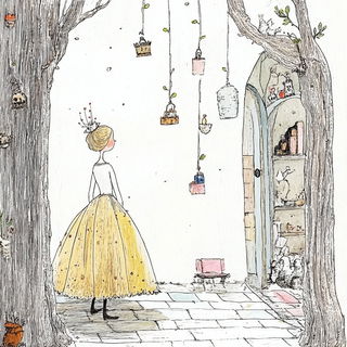 Skull Comet style, Midjourney V6.1: retro fairy-tale illustration