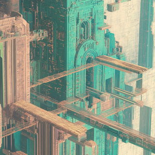 Chrysalis Metropolis style, Midjourney V6.1: abstract 3D render