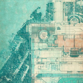 Chrysalis Metropolis style, Midjourney V6.1: technical infrastructure blueprint schematics