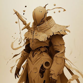 Cloakentrelle style, Midjourney V6.1: concept art character design of retropunk steam knight
