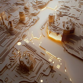 Cloakentrelle style, Midjourney V6.1: technical infrastructure blueprint schematics