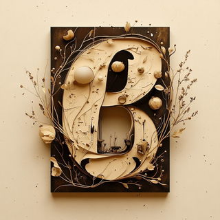 Cloakentrelle style, Midjourney V6.1: typographic composition with large letters