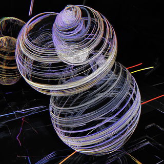 Stratoneon style, Midjourney V6.1: abstract 3D render