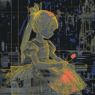 Stratoneon style, Midjourney V6.1: retro fairy-tale illustration