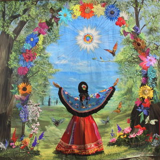 Azurine Folklore style, Midjourney V6.1: traditional folk art