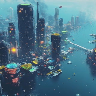 Portal Cutaway style, Midjourney V6.1: megacity with futuristic bioarchitecture