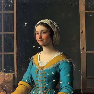Portal Cutaway style, Midjourney V6.1: classical 18th-century oil painting