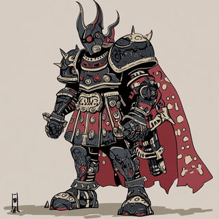 Pressmoon style, Midjourney V6.1: concept art character design of retropunk steam knight