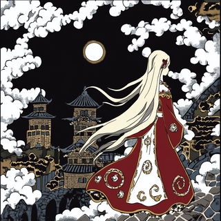 Pressmoon style, Midjourney V6.1: retro fairy-tale illustration