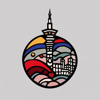 Pressmoon style, Midjourney V6.1: bold minimalist logo design for Istanbul city municipal services