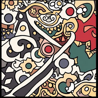 Pressmoon style, Midjourney V6.1: creative pattern composition
