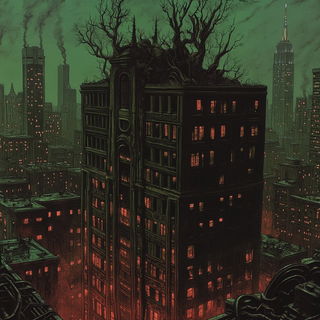 Fossilfable style, Midjourney V6.1: megacity with futuristic bioarchitecture