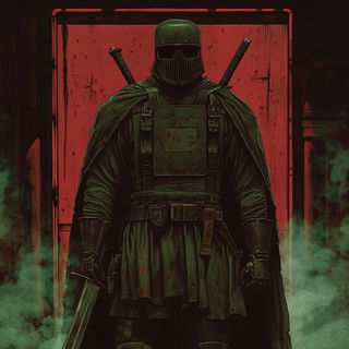 Fossilfable style, Midjourney V6.1: concept art character design of retropunk steam knight