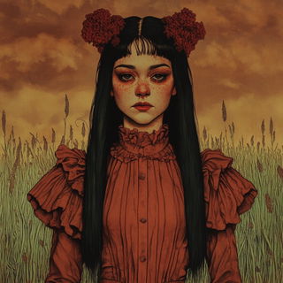 Fossilfable style, Midjourney V6.1: traditional folk art