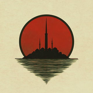 Fossilfable style, Midjourney V6.1: bold minimalist logo design for Istanbul city municipal services