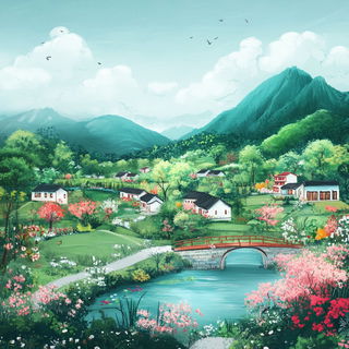 Swallowtree Picturecraft style, Midjourney V6.1: traditional folk art