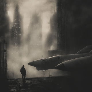Moonwire Lettering style, Midjourney V6.1: cinematic shot from sci-fi movie