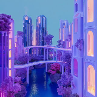 Blackwood Registration style, Midjourney V6.1: megacity with futuristic bioarchitecture