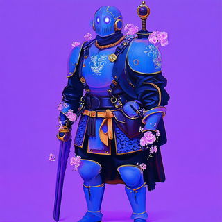 Blackwood Registration style, Midjourney V6.1: concept art character design of retropunk steam knight