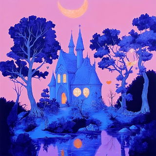 Blackwood Registration style, Midjourney V6.1: retro fairy-tale illustration
