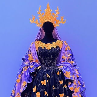 Blackwood Registration style, Midjourney V6.1: haute-couture fashion outfit