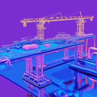 Blackwood Registration style, Midjourney V6.1: technical infrastructure blueprint schematics