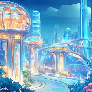 Ferric Spotlight style, Midjourney V6.1: megacity with futuristic bioarchitecture