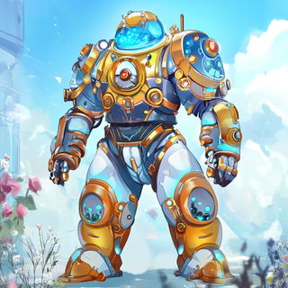 Ferric Spotlight style, Midjourney V6.1: concept art character design of retropunk steam knight