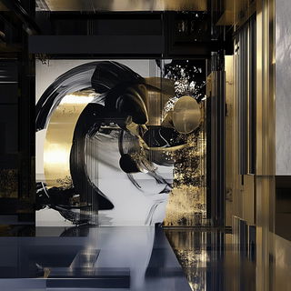 Cinderfume Villagery style, Midjourney V6.1: abstract 3D render