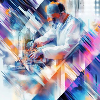 Cranial Courtyard style, Midjourney V6.1: editorial illustration for popular scientific magazine cover