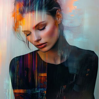 Cranial Courtyard style, Midjourney V6.1: photographic portrait of female protagonist