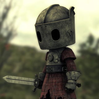Cyanescut style, Midjourney V6.1: concept art character design of retropunk steam knight