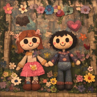 Cyanescut style, Midjourney V6.1: traditional folk art