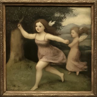 Cyanescut style, Midjourney V6.1: classical 18th-century oil painting