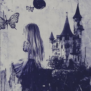 Backpiece Afterlight style, Midjourney V6.1: retro fairy-tale illustration