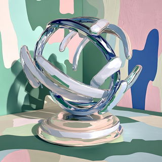 Incision Totem style, Midjourney V6.1: abstract 3D render
