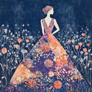 Fluorofauvism style, Midjourney V6.1: haute-couture fashion outfit