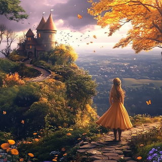 Pondcavatina style, Midjourney V6.1: retro fairy-tale illustration