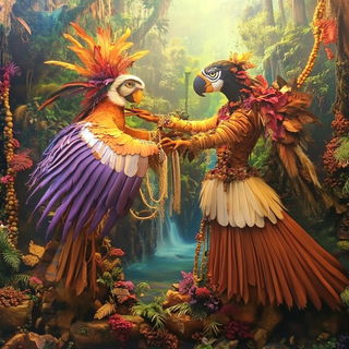 Pondcavatina style, Midjourney V6.1: traditional folk art