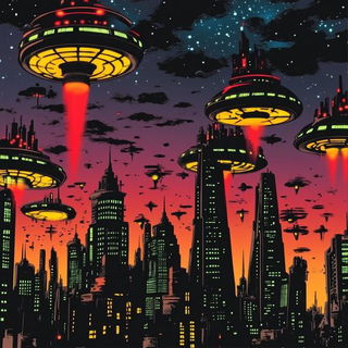 Folkcut Rosary style, Midjourney V6.1: megacity with futuristic bioarchitecture