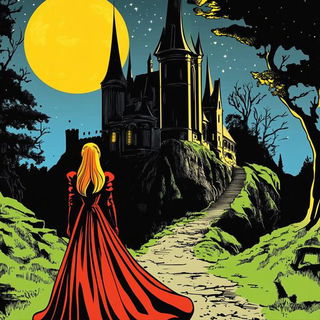 Folkcut Rosary style, Midjourney V6.1: retro fairy-tale illustration